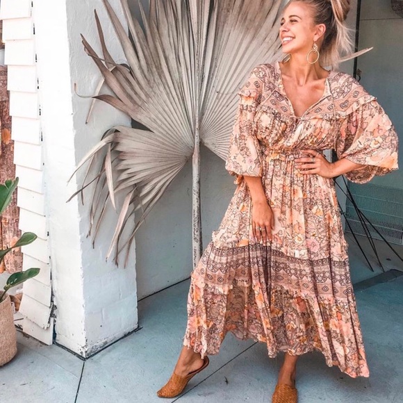 Boho Floral Print Maxi Dress - Picture 3 of 9